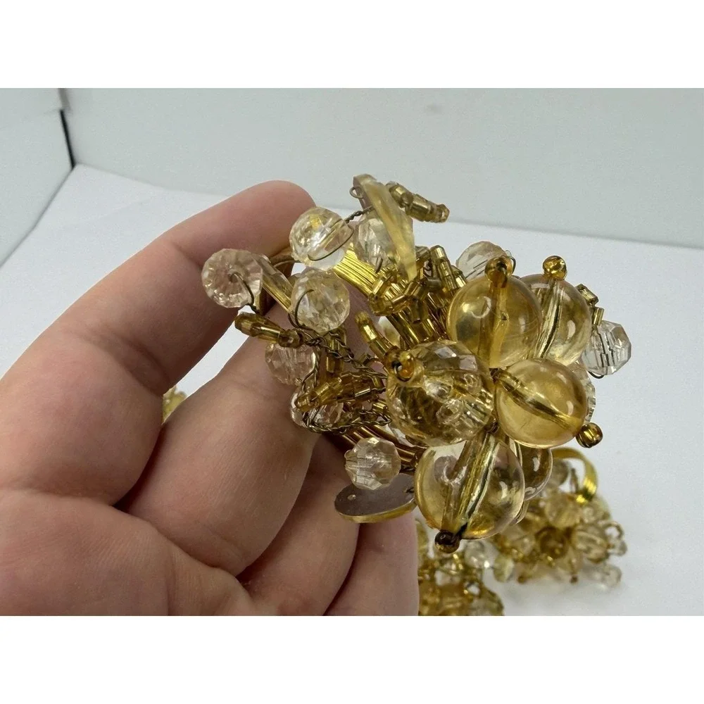 Beaded Gold Tone Metal Napkin Rings Set Of 12 Table Home Decor